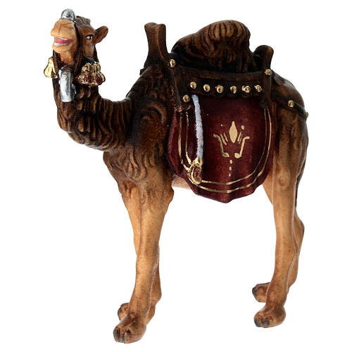 Camel in painted wood for 9 cm Rainell Nativity scene, Val Gardena 2