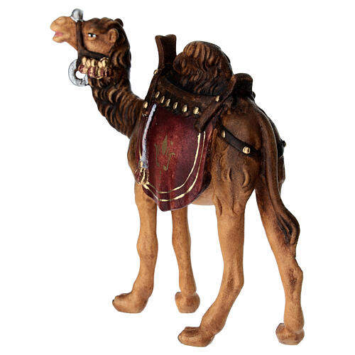 Camel in painted wood for 9 cm Rainell Nativity scene, Val Gardena 4