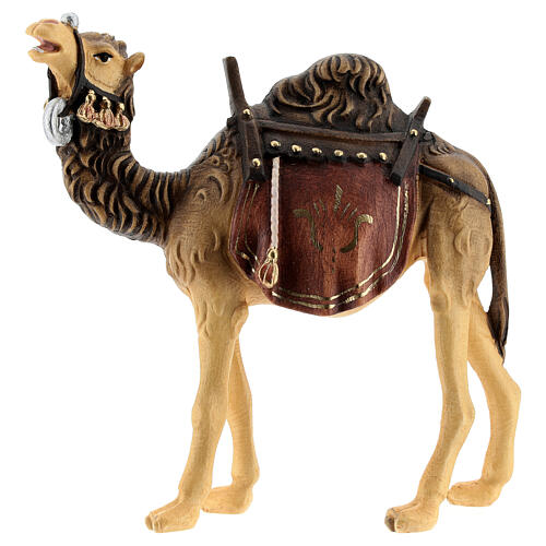 Camel with saddle, 11 cm nativity Rainell, in painted Val Gardena wood 1