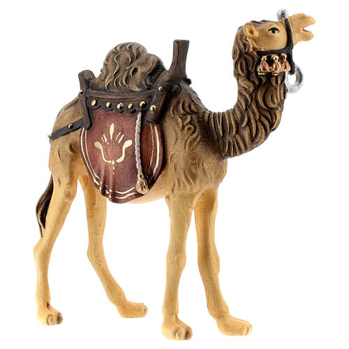 Camel with saddle, 11 cm nativity Rainell, in painted Val Gardena wood 3