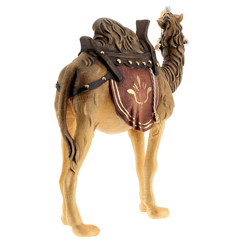 Camel with saddle, 11 cm nativity Rainell, in painted Val Gardena wood 5