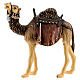 Camel with saddle, 11 cm nativity Rainell, in painted Val Gardena wood s1