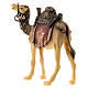 Camel with saddle, 11 cm nativity Rainell, in painted Val Gardena wood s6