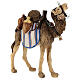 Camelo com bagagens madeira pintada Val Gardena para presépio Rainell com figuras altura média 9 cm s3