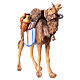 Loaded camel in painted wood for 11 cm Rainell Nativity scene, Val Gardena s5