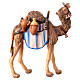Loaded camel in painted wood for 11 cm Rainell Nativity scene, Val Gardena s7