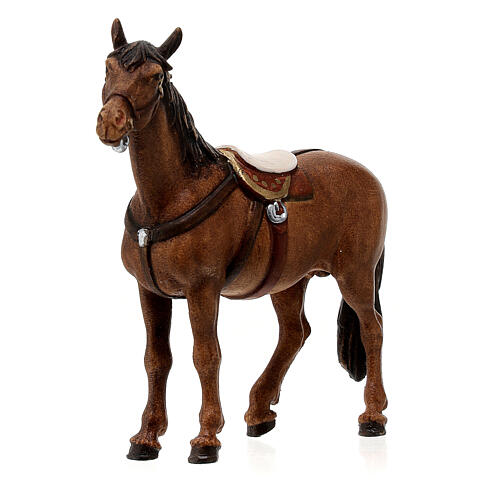 Cavalo madeira pintada para presépio Rainell figuras altura média 9 cm Val Gardena 2