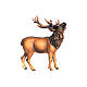 Deer looking up, 9 cm nativity Rainell, in painted Valgardena wood s1