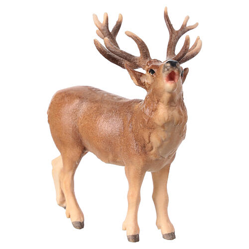 Deer in painted wood from Valgardena for Rainell Nativity Scene 11 cm 2