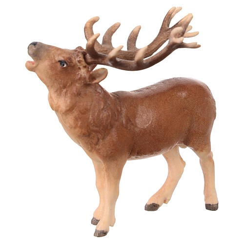 Deer in painted wood from Valgardena for Rainell Nativity Scene 11 cm 3