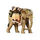 Elefante com bagagens madeira pintada para presépio Rainell figuras altura média 9 cm Val Gardena s1