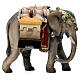Słoń z bagażami drewno malowane szopka Val Gardena Rainell 11 cm s3
