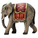 Elefante com bagagens madeira pintada Val Gardena para presépio Rainell com figuras altura média 11 cm s5