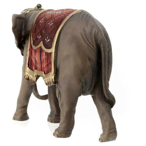 Elephant in painted wood from Valgardena for Rainell Nativity Scene 9 cm 6