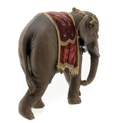 Elephant in painted wood from Valgardena for Rainell Nativity Scene 9 cm 7