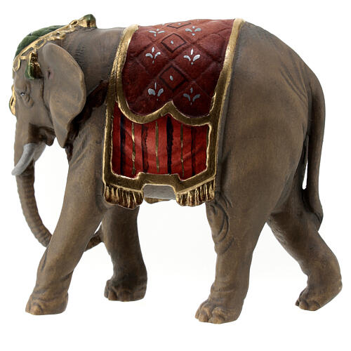 Elefante legno dipinto presepe Rainell 9 cm Valgardena 5