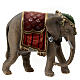 Elefante madeira pintada para presépio Rainell figuras altura média 9 cm Val Gardena s1