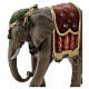 Elefante madeira pintada para presépio Rainell figuras altura média 9 cm Val Gardena s2