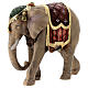 Elephant in painted wood from Valgardena for Rainell Nativity Scene 11 cm s3