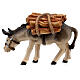 Donkey with wood, 11 cm nativity Rainell, in painted Val Gardena wood s4