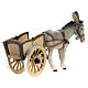 Donkey with cart in painted wood from Valgardena for Rainell Nativity Scene 9 cm s4