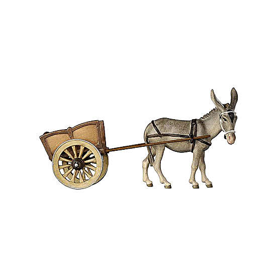 Carretto Con Bue E Asinello Per Presepe In Miniatura – Decorazione Natale In Resina, 16 Cm, Per Scene Della Natività