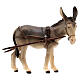 Donkey in painted wood from Valgardena for Rainell Nativity Scene 9 cm s1