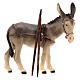 Donkey for pull cart, 9 cm nativity Rainell, in painted Valgardena wood s2