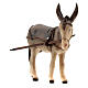 Donkey for pull cart, 9 cm nativity Rainell, in painted Valgardena wood s3