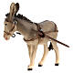 Donkey for pull cart, 9 cm nativity Rainell, in painted Valgardena wood s4