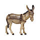 Donkey in painted wood from Valgardena for Rainell Nativity Scene 11 cm s1