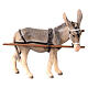 Asino per carretto legno dipinto presepe Val Gardena Rainell 11 cm s1