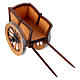 Carretto per asino legno dipinto presepe Rainell 9 cm Valgardena s2