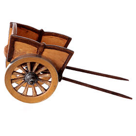 Wózek dla osła drewno malowane szopka Rainell 9 cm Valgardena