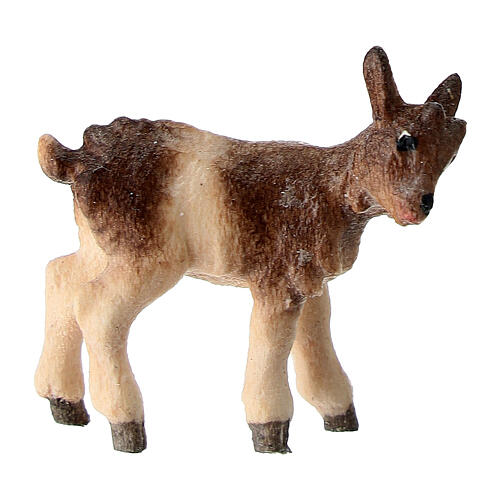 Capretta legno dipinto presepe Rainell 9 cm Valgardena 1