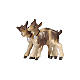 Baby goat pair, 9 cm nativity Rainell, in painted Valgardena wood s1