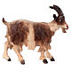 Standing goat in painted wood from Valgardena for Rainell Nativity Scene 9 cm s1