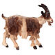 Chèvre tête haute bois peint crèche Rainell 9 cm Val Gardena s1