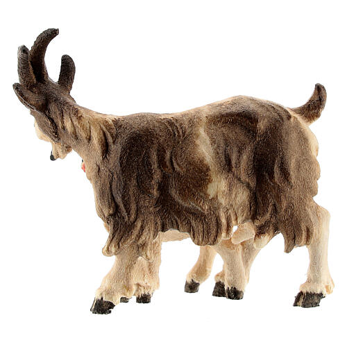 Chèvre avec chevrette bois peint crèche Rainell 11 cm Val Gardena 3
