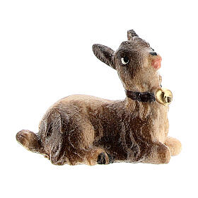 Kid lying down, 11 cm nativity Rainell, in painted Val Gardena wood