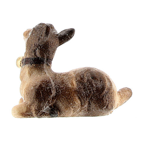 Kid lying down, 11 cm nativity Rainell, in painted Val Gardena wood 3