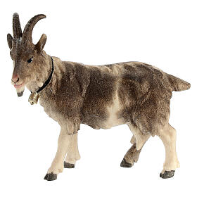 Ziege mit Glocke Grödnertal Holz für Krippe Rainell 11cm