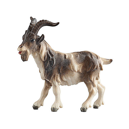 Billy goat in painted wood from Valgardena for Rainell Nativity Scene 11 cm 1