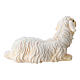 White sheep lying looking left, 9 cm nativity Rainell, in painted Valgardena wood s4