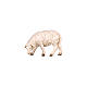 Sheep grazing to the left, 11 cm nativity Rainell, in painted wood s1