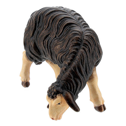 Eating black sheep in painted wood from Val Gardena for Rainell Nativity Scene 11 cm 2