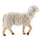 Mouton tête haute bois peint crèche Rainell Val Gardena 9 cm s3