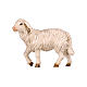 Mouton tête haute bois peint crèche Rainell Val Gardena 11 cm s1