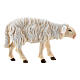 Mouton tête en avant bois peint crèche Rainell Val Gardena 9 cm s1