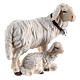 Group of white sheep, 9 cm nativity Rainell, in painted Valgardena wood s3